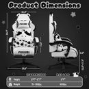 PUKAMI Gaming Chair with Cat Ears and Cat Paw Cushion Pillow