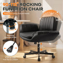 Vitesse Criss Cross Chair with Wheels & Armrests, Cross-Legged Swivel Office Chair