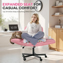 Vitesse Criss Cross Chair with Wheels & Armrests, Cross-Legged Swivel Office Chair