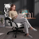 PUKAMI Gaming Chair with Cat Ears and Cat Paw Cushion Pillow
