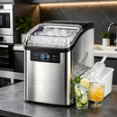 BOSSIN 44lbs/24H Nugget Ice Maker Countertop with 24H Timer, 13-Level Adjustable Chewable Pellet Ice Machine with Self-Cleaning, Stainless Steel