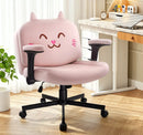 Waleaf Wide Seat Criss Cross Office Chair with Arms and Wheels, Cross Legged Desk Chair with Adjustable Cute Cushion, Velvet Vanity Chair for Home Office Bedroom