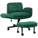 Vitesse Ergonomic Cross Legged Office Chair with Foldable Armrests, Two-Tier 360 Swivel Seat