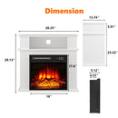 28" Electric Fireplace with Mantel, Replaceable Fire Place Insert with Remote Control, Freestanding, Realistic Log and Flame Effect, Mantel Fireplace with Storage Shelf, 750/1500W