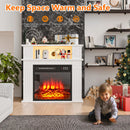28" Electric Fireplace with Mantel, Replaceable Fire Place Insert with Remote Control, Freestanding, Realistic Log and Flame Effect, Mantel Fireplace with Storage Shelf, 750/1500W