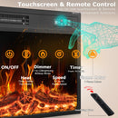 36" Electric Fireplace with Mantel, 23 inch Electric Fireplace Insert, TV Stand Freestanding Heater with Remote Control Timer LED Flame for Living Room Bedroom,Faux Stone Gray