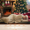 36" Electric Fireplace with Mantel, 23 inch Electric Fireplace Insert, TV Stand Freestanding Heater with Remote Control Timer LED Flame for Living Room Bedroom,Faux Stone Gray