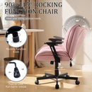 Vitesse Criss Cross Chair with Wheels,Big and Tall Office Chair,Wide Criss Cross Chair with Extra-Deep Seat Thickened & Flip-Up Arms for Office Chair,Plush Cushion,Cute,Comfy