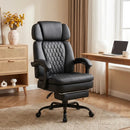 400lbs Big & Tall Office Chair with Footrest, PU Leather High back ergonomic reclining with adjustable headrest and footrest, Ideal for office or home, all day comfort
