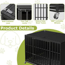 42/48 inch Heavy Duty Indestructible Dog Crate, Escape Proof Dog Cage with Enclosed Design, High Anxiety Dog Crate for Large Dogs, Lockable Wheels and Removable Trays