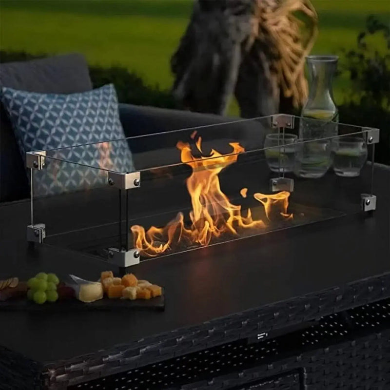 44 Inch Propane Gas Fire Pit Table With Waterproof Cover