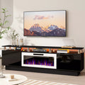 BOSSIN 70 Inches Fireplace TV Stand for TVs up to 80 Inches Console with 36'' Electric Fireplace
