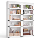 BOSSIN 5-Tier Arched Bookcase, Modern 70" Tall Wooden Bookcase with Fixed Shelves, Floor Standing Open Display Storage Cabinet for Living Room, Home Office, Bedroom