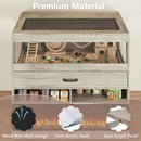 Waleaf 36" Hamster Cage with Fireplace & Storage, Large Small Animal Habitat with Easy View Acrylic Panels, Openable Mesh Top Enclosure for Guinea Pig, Hedgehog, Rat (36.02" x 19.69" x 31.97")