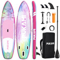 PUKAMI 11.1' Inflatable Stand Up Paddle Board with Premium SUP Accessories, 450lbs Extra Wide Stand Up Paddleboard for Youth/Adults of All Skill Levels, Non-Slip EVA Deck Blow Up Paddleboards