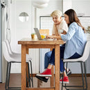 Waleaf Bar Stools Set of 2,Counter Height Bar Stools with Back