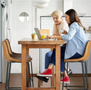 Waleaf Bar Stools Set of 2,Counter Height Bar Stools with Back