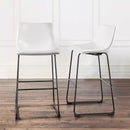 Waleaf Bar Stools Set of 2,Counter Height Bar Stools with Back