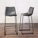 Waleaf Bar Stools Set of 2,Counter Height Bar Stools with Back