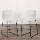 Waleaf Bar Stools Set of 2,Counter Height Bar Stools with Back