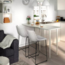 Waleaf Bar Stools Set of 2,Counter Height Bar Stools with Back