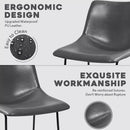 Waleaf Bar Stools Set of 2,Counter Height Bar Stools with Back