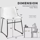 Waleaf Bar Stools Set of 2,Counter Height Bar Stools with Back