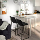 Waleaf Bar Stools Set of 2,Counter Height Bar Stools with Back