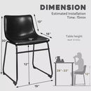 Waleaf Bar Stools Set of 2,Counter Height Bar Stools with Back