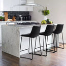 Waleaf Bar Stools Set of 2,Counter Height Bar Stools with Back