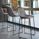 Waleaf Bar Stools Set of 2,Counter Height Bar Stools with Back