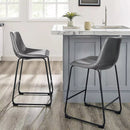 Waleaf Bar Stools Set of 2,Counter Height Bar Stools with Back