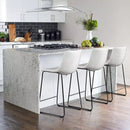 Waleaf Bar Stools Set of 2,Counter Height Bar Stools with Back