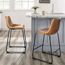 Waleaf Bar Stools Set of 2,Counter Height Bar Stools with Back