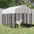 LEMBERI 8x4x4 Outside Dog Kennel with Roof for Large Dogs