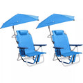 BOSSIN Backpack Beach Chair with Umbrella for Adults