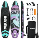 PUKAMI 11.1' Inflatable Stand Up Paddle Board with Premium SUP Accessories, 450lbs Extra Wide Stand Up Paddleboard for Youth/Adults of All Skill Levels, Non-Slip EVA Deck Blow Up Paddleboards