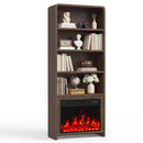 BOSSIN 70 Inch Tall Bookshelf, 5-Tier Open Wood Bookcase with Anti-Tipping Device, Freestanding Display Storage Shelves Organizer for Home Office, Living Room, Bedroom
