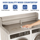 Waleaf 2-Tier Modern Washer Dryer Countertop with Shelf, 54" Laundry Topper for Folding & Storage, Universal Fit