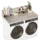 Waleaf 2-Tier Modern Washer Dryer Countertop with Shelf, 54" Laundry Topper for Folding & Storage, Universal Fit