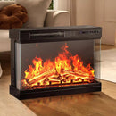 BOSSIN 24 inch 3-Sided Glass Electric Fireplace Insert