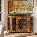 Bossin 44"Corner Dog Crate Furniture，Wooden Dog Kennel Indoor Furniture，Decorative Dog Crate, Dog Kennel TV Stand End Table for Small to Large Dogs