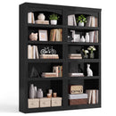 BOSSIN 5-Tier Arched Bookcase, Modern 70" Tall Wooden Bookcase with Fixed Shelves, Floor Standing Open Display Storage Cabinet for Living Room, Home Office, Bedroom