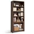 BOSSIN 70 Inch Tall Bookshelf, 5-Tier Open Wood Bookcase with Anti-Tipping Device, Freestanding Display Storage Shelves Organizer for Home Office, Living Room, Bedroom