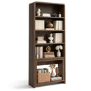 BOSSIN 70 Inch Tall Bookshelf, 5-Tier Open Wood Bookcase with Anti-Tipping Device, Freestanding Display Storage Shelves Organizer for Home Office, Living Room, Bedroom