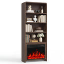 BOSSIN 70 Inch Tall Bookshelf, 5-Tier Open Wood Bookcase with Anti-Tipping Device, Freestanding Display Storage Shelves Organizer for Home Office, Living Room, Bedroom