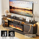BOSSIN 70 Inches Fireplace TV Stand for TVs up to 80 Inches Console with 36'' Electric Fireplace
