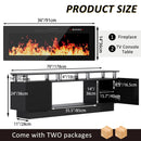 BOSSIN 70 Inches Fireplace TV Stand for TVs up to 80 Inches Console with 36'' Electric Fireplace