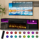 BOSSIN 70 inches Fireplace TV Stand with 36 inch Fireplace Up to 80" TVs