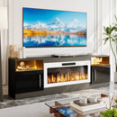 BOSSIN 70 inches Fireplace TV Stand with 36 inch Fireplace Up to 80" TVs
